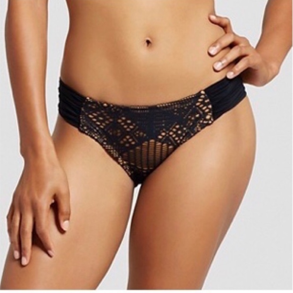 MOSSIMO Black & Suntan Bikini Bottoms Sz.L